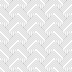 Vector seamless pattern. Modern stylish texture. Monochrome, linear abstract background.