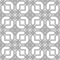 Vector seamless pattern. Modern stylish texture. Monochrome, linear abstract background.