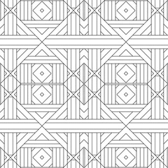 Vector seamless pattern. Modern stylish texture. Monochrome, linear abstract background.