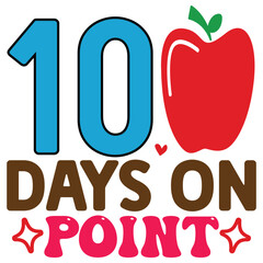 100 days on point  T shirt design Vector File