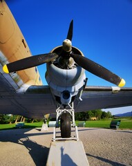 Aircraft's Propeller under blue sky