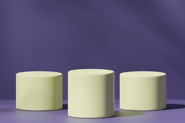 Scene with a podium for product presentation, 3d rendering