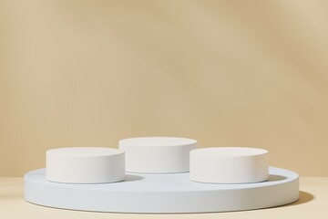 Scene with a podium for product presentation, 3d rendering