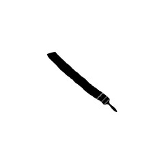 Paint brush icon isolated on white background .Wide brush with drops of paint. 