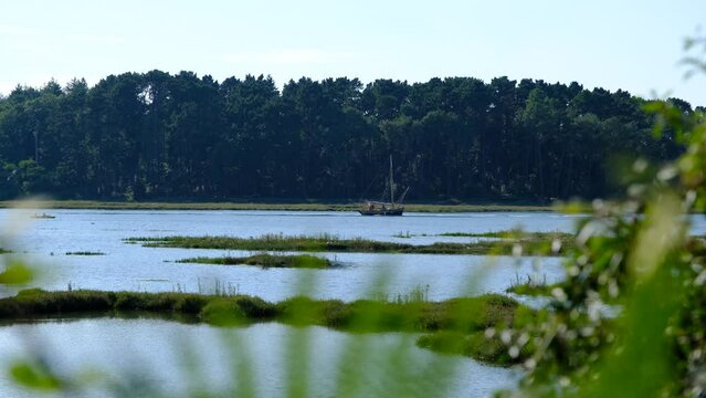 river of Auray, Le bono. Morbihan, france. arm of the sea
