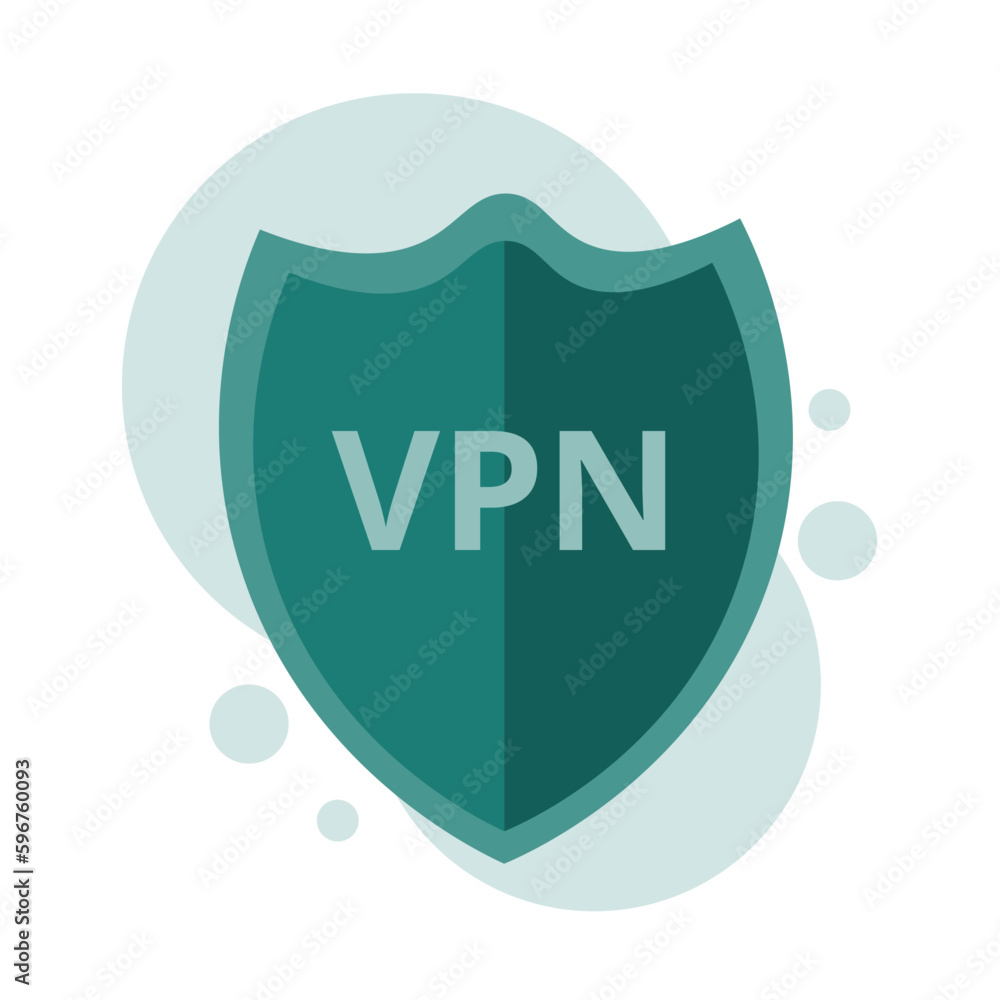 Poster virtual private network. vpn icon isolated on white background. internet network concept. vector ill