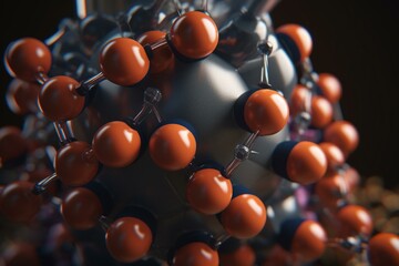 Visual of components of phospholipid molecule. Generative AI