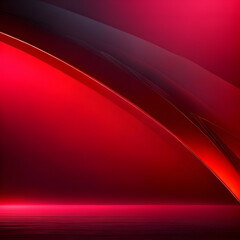 abstract red wave background - black and red background - abstract background - Generative AI