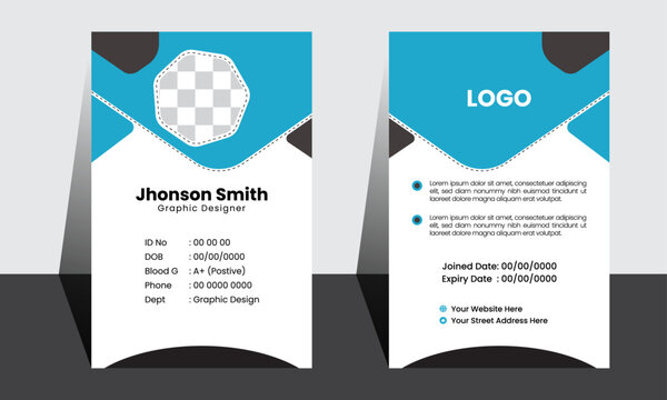 ID Card Template. Employee Id card for your company or medical