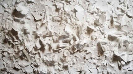 abstract background of cracked white wall on the wall of a building. AI generated.