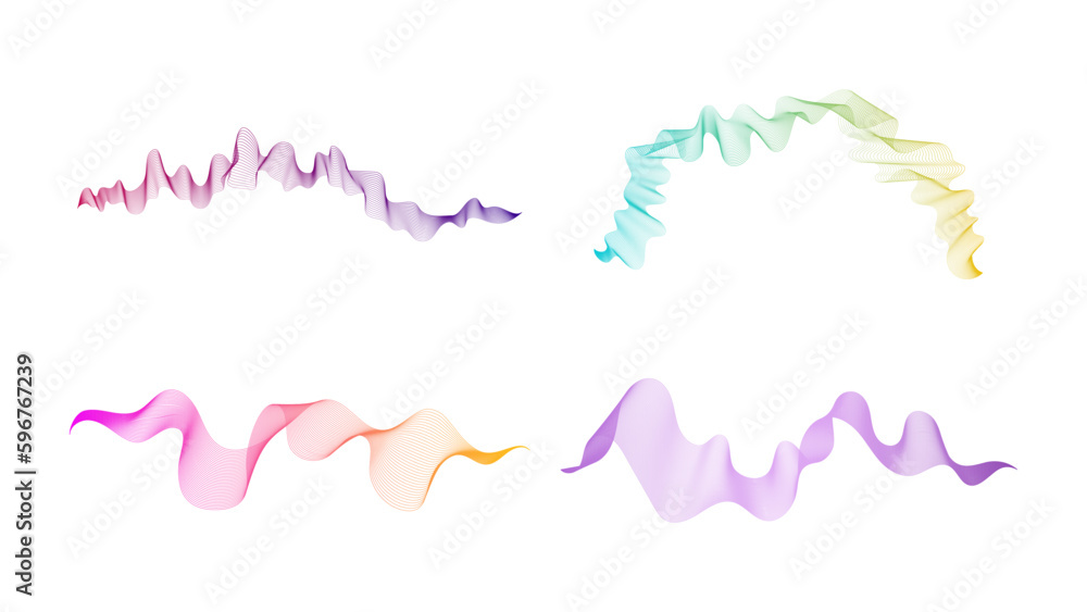 Poster Abstract backdrop with wave gradient lines