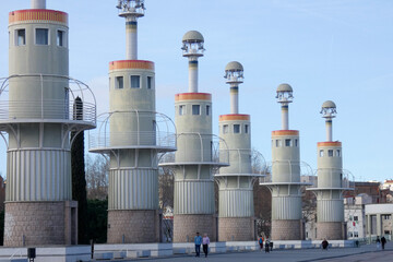 Industrial Spain, landscaped area in the city of Barcelona