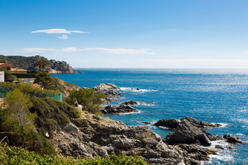 Corners of the Costa Brava, paradise of relaxation, sea, rock, swimming and sun.