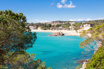Fosca beach in the municipality of Palamós on the Catalan Costa Brava, Spain.