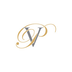 VP or PV Letters Logo Icon 010