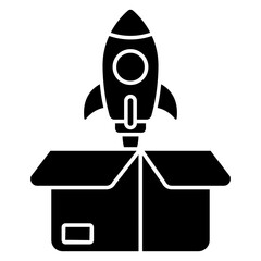 A creative design icon of parcel launch 