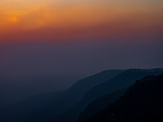 Sunset in meghalaya, India 