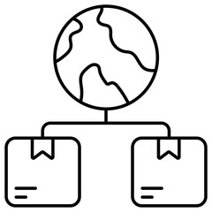 A perfect design icon of global delivery