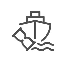 Logistics related icon outline and linear vector.