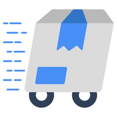 An editable design icon of fast delivery 