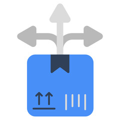 Editable design icon of parcel directions