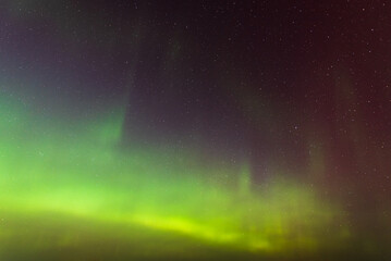 Fototapeta na wymiar Aurora borealis, The Northern lights at Kuldiga, Latvia.