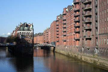 Obraz premium Unterwegs in der Speicherstadt von Hamburg