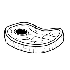 hand drawn vector illustration of a meat