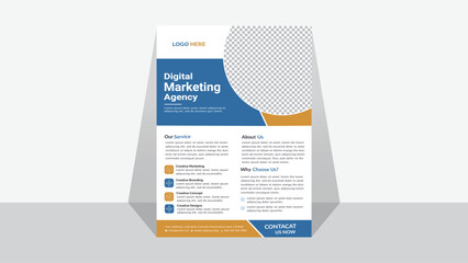 Business flyer template brochure cover design, corporate flyer a4