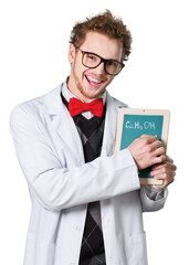 Cute young male Scientist in uniform