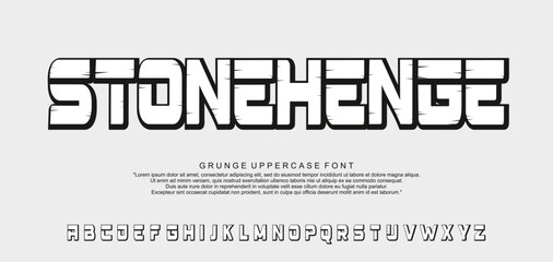 Modern Bold Heavy Font. Typography urban style alphabet fonts for fashion, sport, technology, digital, movie, logo design, vector illustration