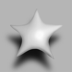 ぷっくりとした立体的な星のイラスト、写実的な星のイラスト、ふっくらとした立体的な星のイラスト