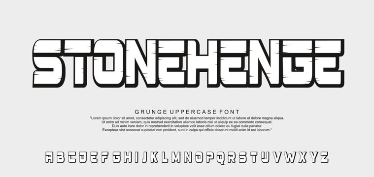 Modern Bold Heavy Font. Typography urban style alphabet fonts for fashion, sport, technology, digital, movie, logo design, vector illustration