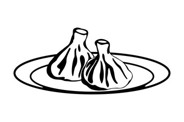 Khinkali on a plate