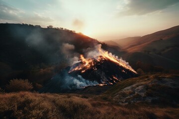 blaze on the hills. Generative AI