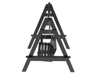 Swing isolated on transparent background. 3d rendering - illustration