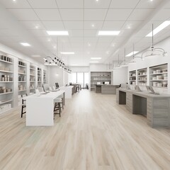 Retail Store Layout, Clean, White