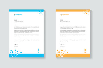 corporate modern letterhead design template with yellow color. creative modern letter head design template for your project. letterhead, letter head, Business letterhead design. 