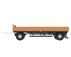 Trailer isolated on transparent background. 3d rendering - illustration