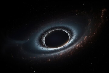 Black hole in space. Generative AI.