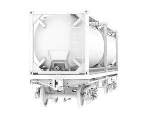 Train tanker isolated on transparent background. 3d rendering - illustration