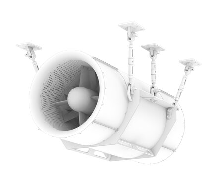 Tunnel fan isolated on transparent background. 3d rendering - illustration