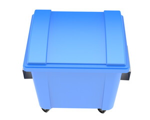 Garbage bin isolated on transparent background. 3d rendering - illustration