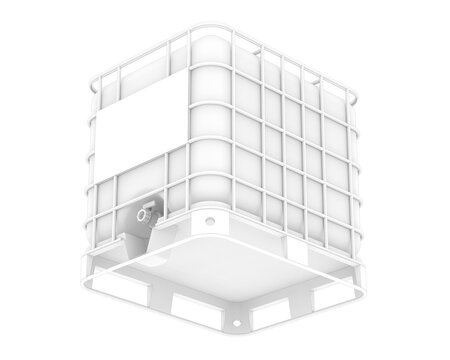 Water tank isolated on transparent background. 3d rendering - illustration