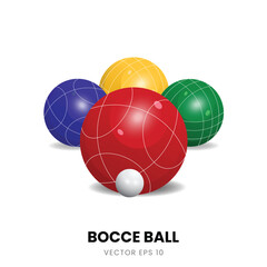 Illustration of Bocce Balls in several colors. Perfect For Additional Images With Bocce Sports Theme.