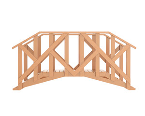 Garden bridge isolated on transparent background. 3d rendering - illustration