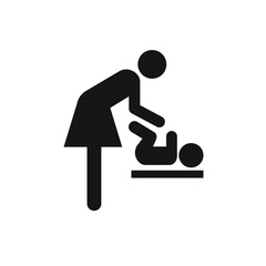simple baby change table room symbol