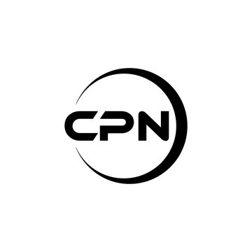 CPN letter logo design with white background in illustrator, cube logo, vector logo, modern alphabet font overlap style. calligraphy designs for logo, Poster, Invitation, etc.