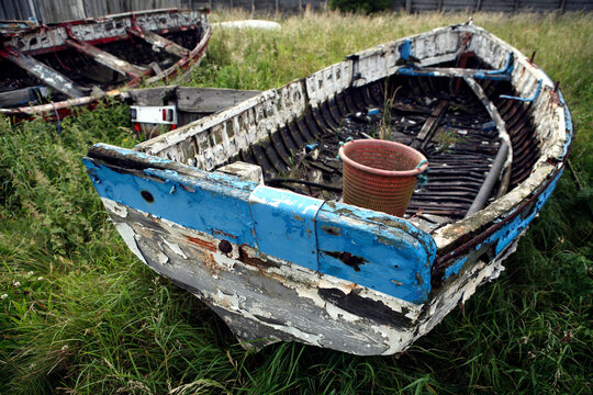 Old boat - Beadnell - Northumberland - England - UK