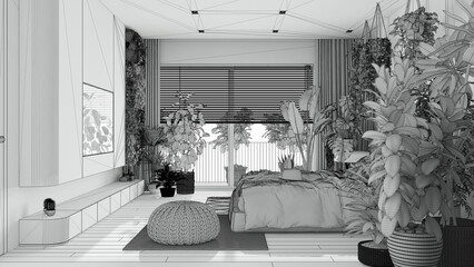 Blueprint unfinished project draft,